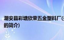 潮安县彩塘欣荣五金塑料厂(关于潮安县彩塘欣荣五金塑料厂的简介)