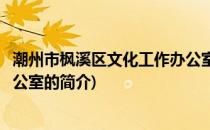潮州市枫溪区文化工作办公室(关于潮州市枫溪区文化工作办公室的简介)