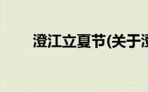 澄江立夏节(关于澄江立夏节的简介)