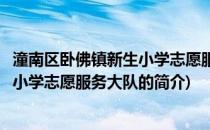 潼南区卧佛镇新生小学志愿服务大队(关于潼南区卧佛镇新生小学志愿服务大队的简介)