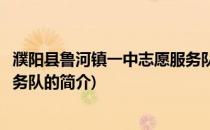 濮阳县鲁河镇一中志愿服务队(关于濮阳县鲁河镇一中志愿服务队的简介)
