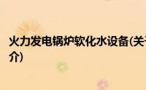火力发电锅炉软化水设备(关于火力发电锅炉软化水设备的简介)