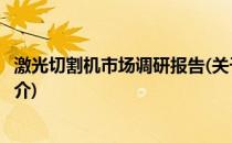 激光切割机市场调研报告(关于激光切割机市场调研报告的简介)