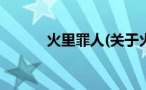 火里罪人(关于火里罪人的简介)