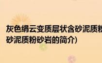 灰色绢云变质层状含砂泥质粉砂岩(关于灰色绢云变质层状含砂泥质粉砂岩的简介)