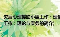 灾后心理援助小组工作：理论与实务(关于灾后心理援助小组工作：理论与实务的简介)
