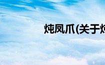 炖凤爪(关于炖凤爪的简介)