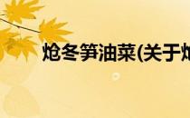 炝冬笋油菜(关于炝冬笋油菜的简介)