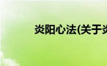 炎阳心法(关于炎阳心法的简介)