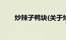 炒辣子鸭块(关于炒辣子鸭块的简介)