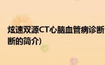 炫速双源CT心脑血管病诊断(关于炫速双源CT心脑血管病诊断的简介)