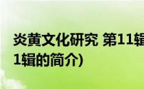 炎黄文化研究 第11辑(关于炎黄文化研究 第11辑的简介)