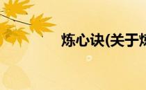 炼心诀(关于炼心诀的简介)