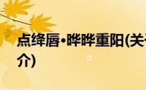 点绛唇·晔晔重阳(关于点绛唇·晔晔重阳的简介)