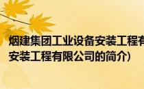 烟建集团工业设备安装工程有限公司(关于烟建集团工业设备安装工程有限公司的简介)