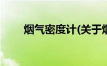 烟气密度计(关于烟气密度计的简介)
