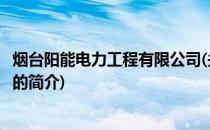 烟台阳能电力工程有限公司(关于烟台阳能电力工程有限公司的简介)