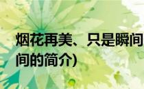 烟花再美、只是瞬间(关于烟花再美、只是瞬间的简介)