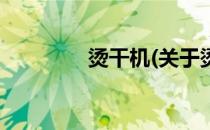 烫干机(关于烫干机的简介)