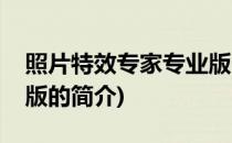 照片特效专家专业版(关于照片特效专家专业版的简介)