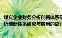 煤炭企业财务分析创新体系研究与应用(关于煤炭企业财务分析创新体系研究与应用的简介)