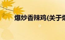 爆炒香辣鸡(关于爆炒香辣鸡的简介)