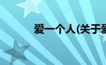 爱一个人(关于爱一个人的简介)