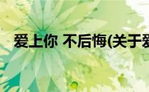 爱上你 不后悔(关于爱上你 不后悔的简介)