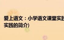 爱上语文：小学语文课堂实践(关于爱上语文：小学语文课堂实践的简介)