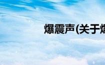 爆震声(关于爆震声的简介)