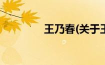王乃春(关于王乃春的简介)