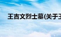 王吉文烈士墓(关于王吉文烈士墓的简介)