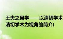王夫之易学——以清初学术为视角(关于王夫之易学——以清初学术为视角的简介)