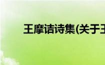 王摩诘诗集(关于王摩诘诗集的简介)