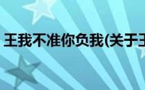 王我不准你负我(关于王我不准你负我的简介)
