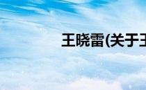 王晓雷(关于王晓雷的简介)