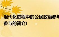 现代化进程中的公民政治参与(关于现代化进程中的公民政治参与的简介)