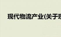 现代物流产业(关于现代物流产业的简介)