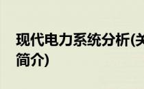现代电力系统分析(关于现代电力系统分析的简介)