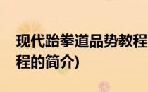 现代跆拳道品势教程(关于现代跆拳道品势教程的简介)