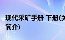 现代采矿手册 下册(关于现代采矿手册 下册的简介)