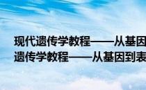 现代遗传学教程——从基因到表型的剖析 第3版(关于现代遗传学教程——从基因到表型的剖析 第3版的简介)