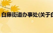 白藤街道办事处(关于白藤街道办事处的简介)
