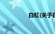 白虹(关于白虹的简介)