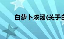 白萝卜浓汤(关于白萝卜浓汤的简介)