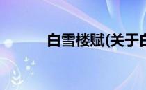 白雪楼赋(关于白雪楼赋的简介)