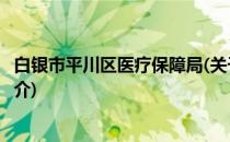 白银市平川区医疗保障局(关于白银市平川区医疗保障局的简介)