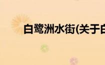 白鹭洲水街(关于白鹭洲水街的简介)