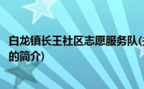 白龙镇长王社区志愿服务队(关于白龙镇长王社区志愿服务队的简介)