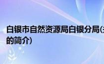 白银市自然资源局白银分局(关于白银市自然资源局白银分局的简介)